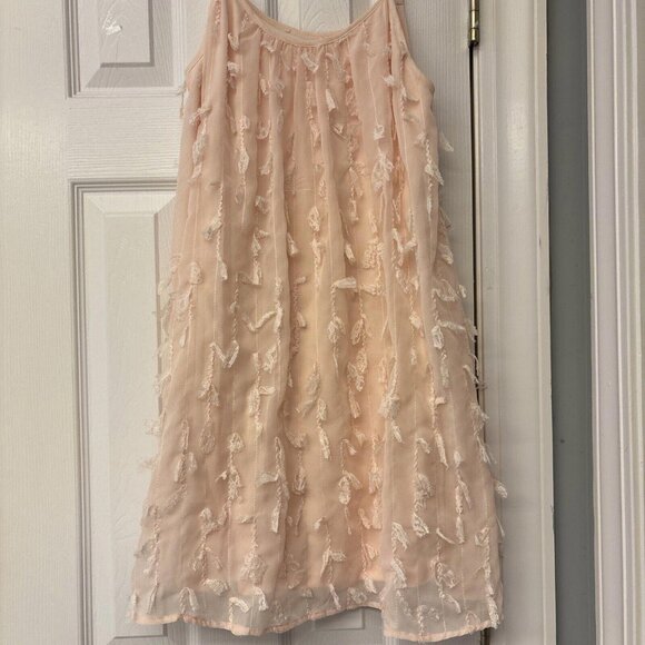 Women's Pink Dreams Ruffle Cocktail Dress. Size M. Adjustable Straps. Lined. - Picture 2 of 8